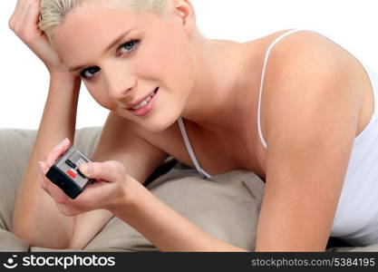 Girl with remote