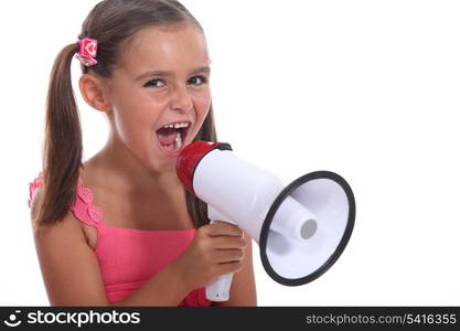 Girl with speaker