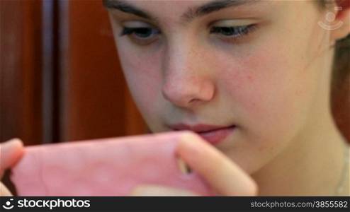 girl working on a mobile device