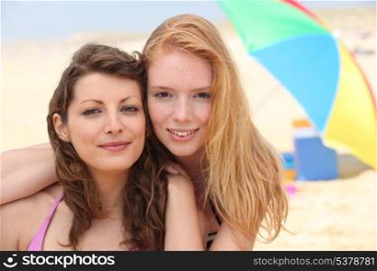 Girlfriends at the beach