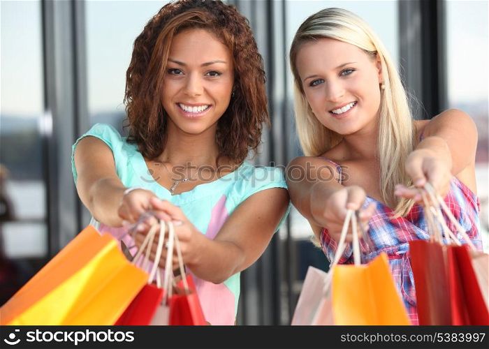 Girlfriends shopping