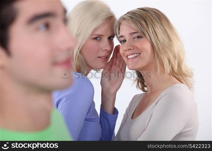 Girls gossiping