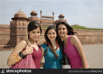 Girls in front of the Red Fort