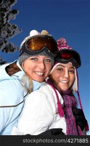 Girls in ski-wear