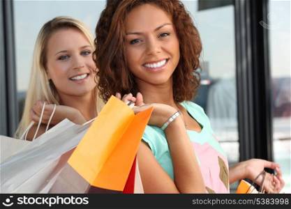 Girls shopping