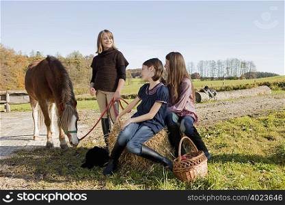 Girls with horse