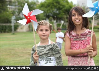 Girls with windmill