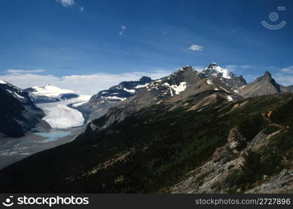 Glacier in Kanada. Gletscher in den Rocky Mountains, Kanada