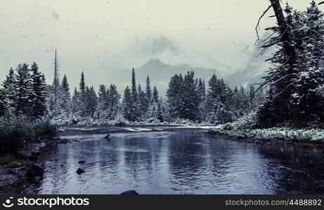 Glacier National Park, Montana. Winter.