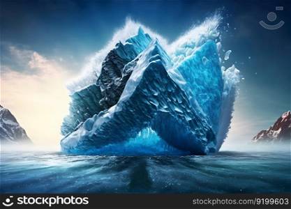 Glaciers and the icebergs of Antarctica. Neural network AI generated art. Glaciers and the icebergs of Antarctica. Neural network generated art