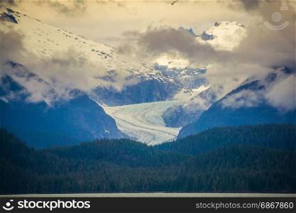 glaciers seen from mud bay on admiralty island