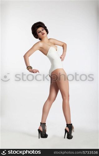 Glamorous Fashion Model with High Heels