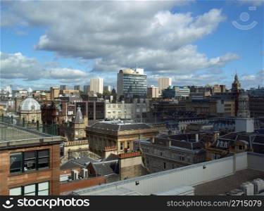 Glasgow. Aerial view of the city of Glasgow, Scotland