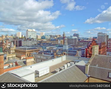 Glasgow. Aerial view of the city of Glasgow, Scotland