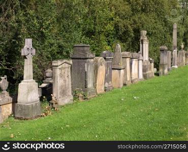 Glasgow cemetery. The Glasgow necropolis, Victorian gothic garden cemetery in Scotland
