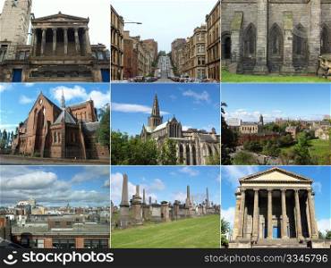 Glasgow landmarks. Famous Glasgow landmarks, Scotland, UK