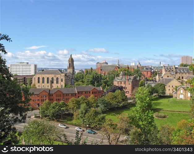Glasgow. View of the city of Glasgow in Scotland