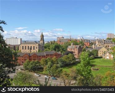 Glasgow. View of the city of Glasgow in Scotland