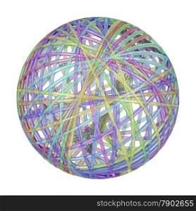 Glass abstract sphere with different colors