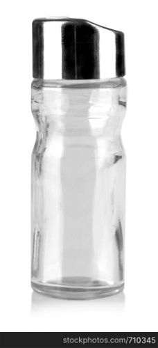 glass bottle for storage of bell pepper on white