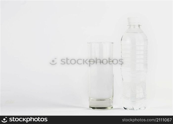 glass bottle with clear water