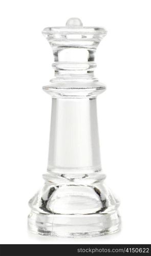 glass chess queen cut out from white background