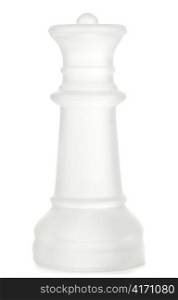 glass chess queen cut out from white background