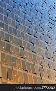 glass facade of modern building