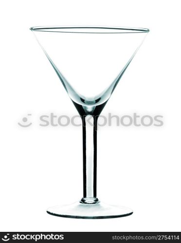 Glass for martini. Empty, it is isolated on a white background