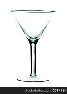Glass for martini. Empty, it is isolated on a white background