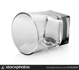 Glass for whiskey isolated on a white background