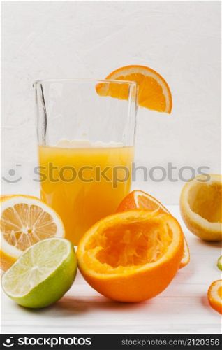 glass fresh juice with fruit