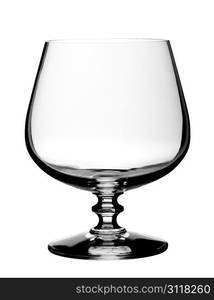 glass goblet, isolated on a white background.