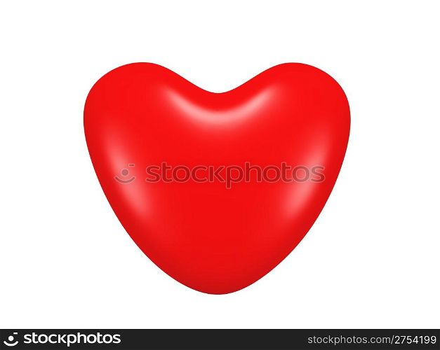 Glass heart. Isaolatet on white background