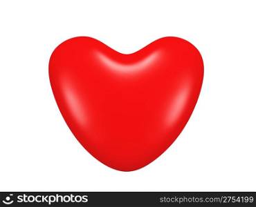 Glass heart. Isaolatet on white background