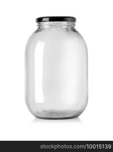  glass jar isolated on white with clipping path