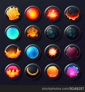 glass magic sphere game ai generated. round shiny, crystal design, realistic plasma glass magic sphere game illustration. glass magic sphere game ai generated