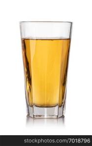 glass of Apple juice on a white background. Apple juice