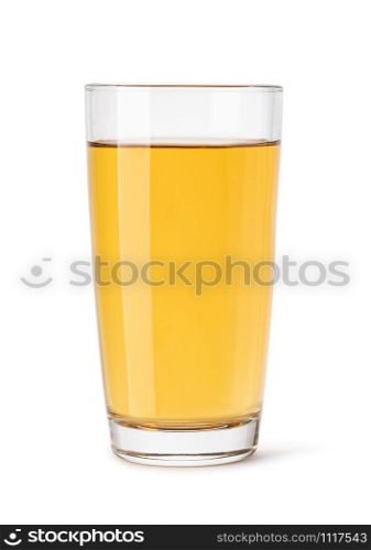 glass of Apple juice on a white background. glass of Apple juice