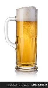 Glass of beer . Glass of beer isolated on a white background