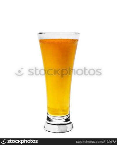 glass of beer isolated on white background. glass of beer