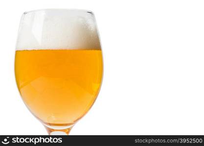 glass of beer on a white background
