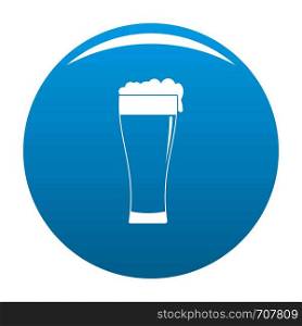 Glass of beverage icon vector blue circle isolated on white background . Glass of beverage icon blue vector