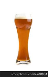 Glass of Brown Beer isolated on a white background