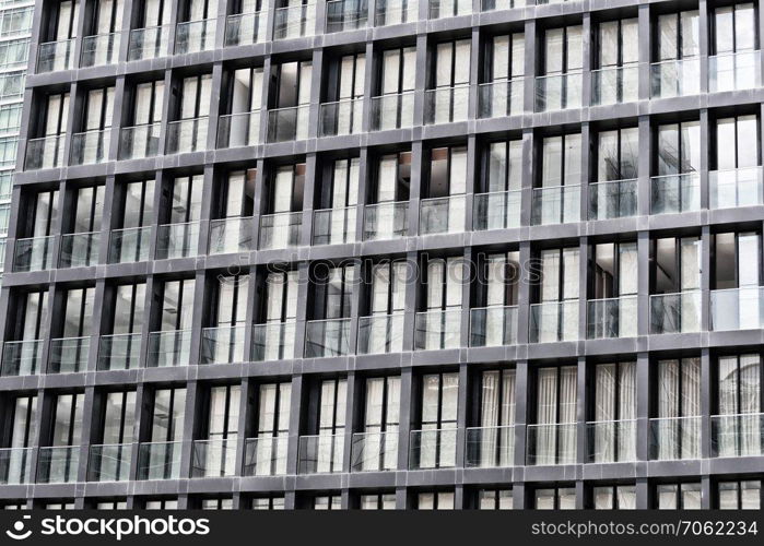 Glass of Business tall buildings for design background.