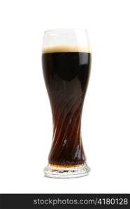 Glass of Dark Beer isolated on a white background