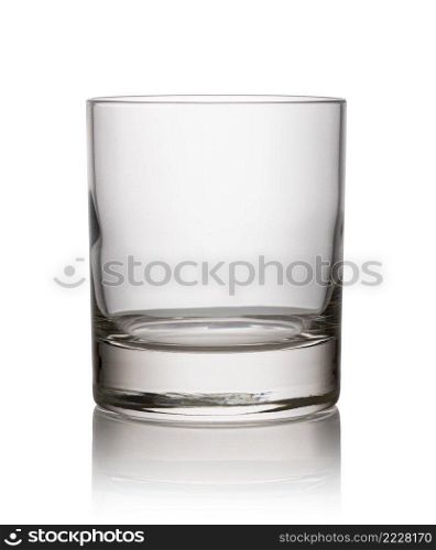 Glass of drinking whiskey isolated on a white background. Glass on a white background