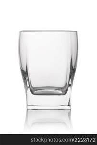 Glass of drinking whiskey isolated on a white background. Glass on a white background