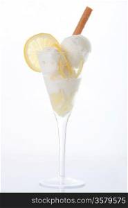 Glass of lemon sorbet