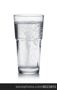 glass of mineral water. glass of mineral water on white background